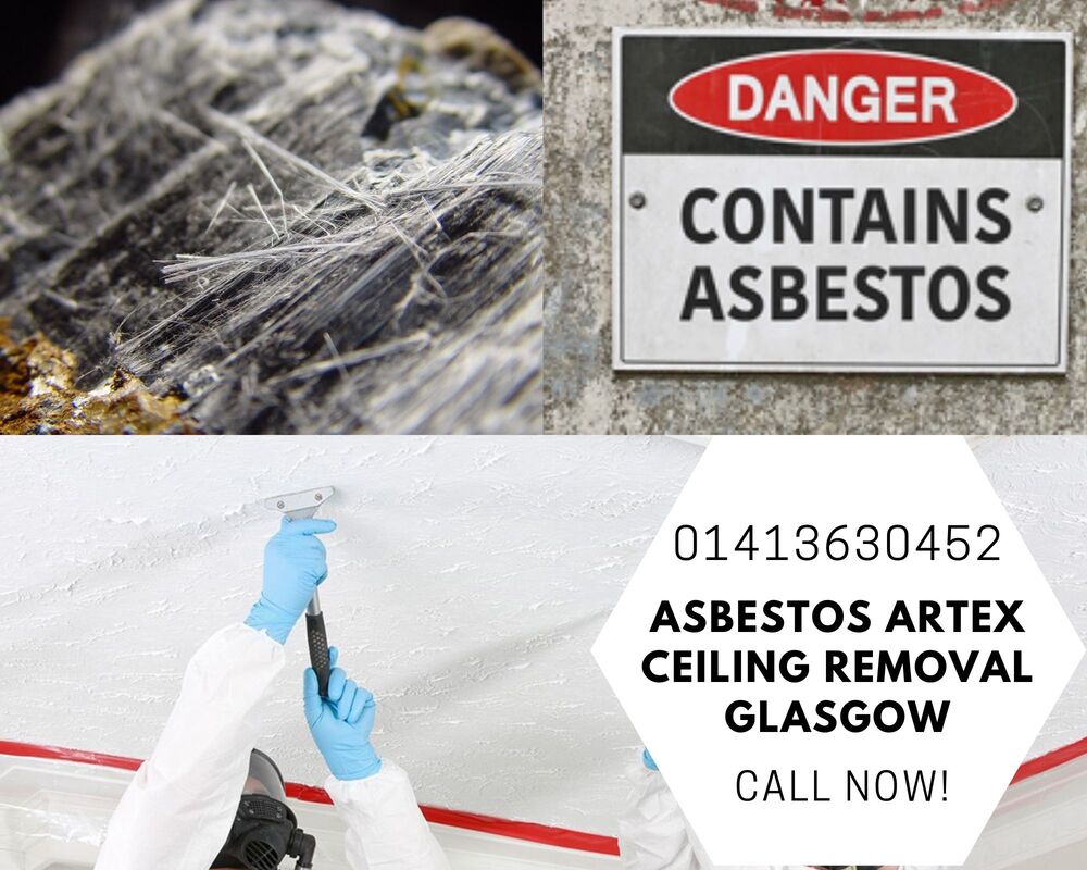 asbestos artex removal Glasgow 01413630452 asbestos ceiling removal glasgow Scotland Edinburgh  