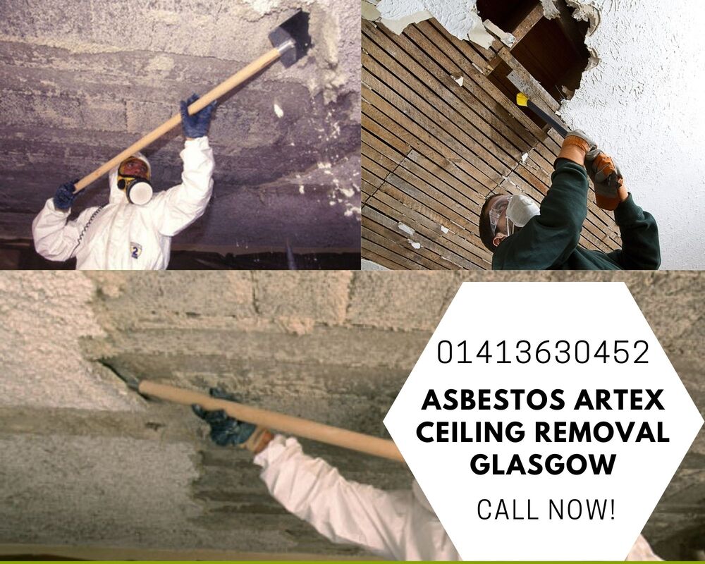 asbestos artex removal Glasgow 01413630452 asbestos ceiling removal Glasgow Scotland