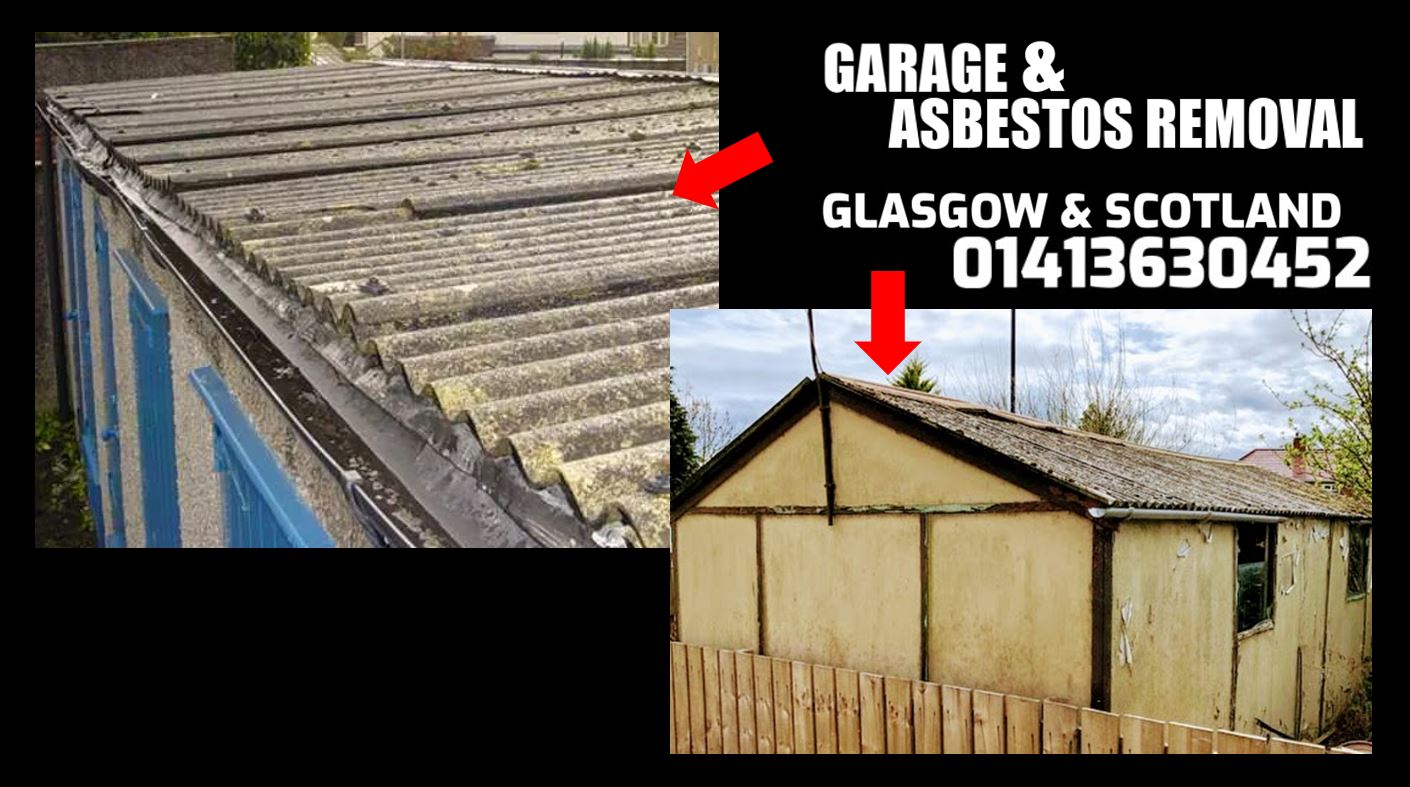 asbestos removal glasgow Scotland - asbestos corrugated roof removal- asbestos garage roof removal 01413630452 